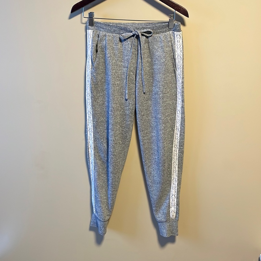 Gray lace joggers